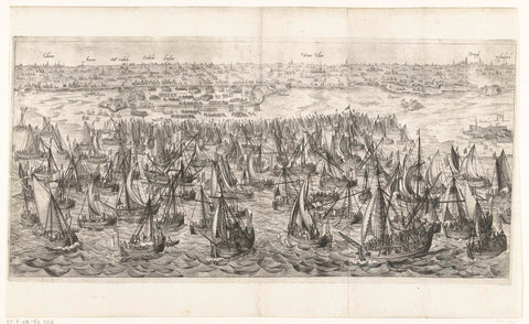 The fleet landing at Philippine, 1600, Bartholomeus Willemsz. Dolendo (attributed to), 1610 Canvas Print