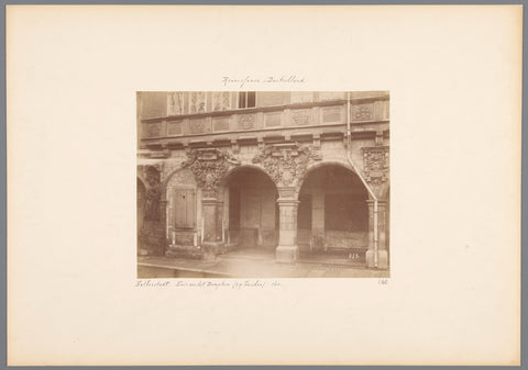 Colonnade at the Domplein in Halberstadt, anonymous, c. 1875 - c. 1900 Canvas Print