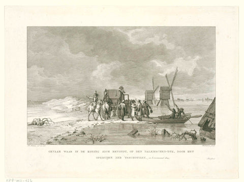 Lodewijk Napoleon on the Dalemse dijk, 1809, Reinier Vinkeles (I), 1809 Canvas Print