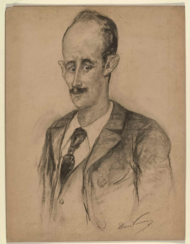 Caricature portrait of Adriaan Johannes Petrus Boudewijnse, Elchanon Verveer, 1880 - 1899 Canvas Print