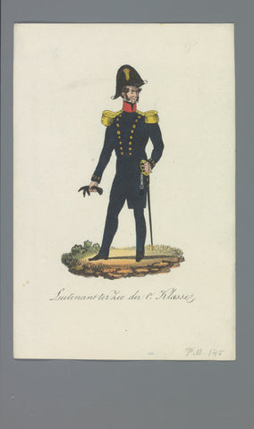 Lieutenant at Sea of the 1st Class, Albertus Verhoesen (attributed to), 1835 - 1850 Canvas Print