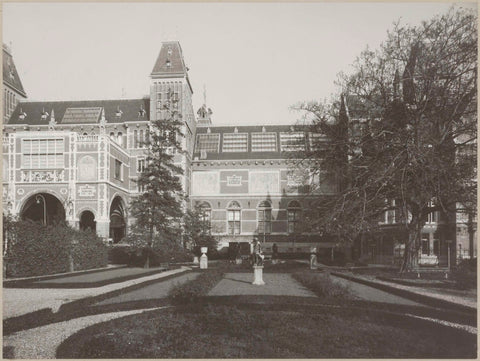 Garden on the south side with garden statues in the eastern perk, 1978 Canvas Print