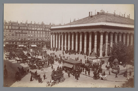 Place de la Bourse te Parijs, X phot., c. 1870 - c. 1890 Canvas Print