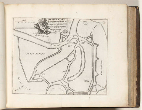 Map of Dendermonde, ca. 1693-1695, anonymous, 1693 - 1695 Canvas Print