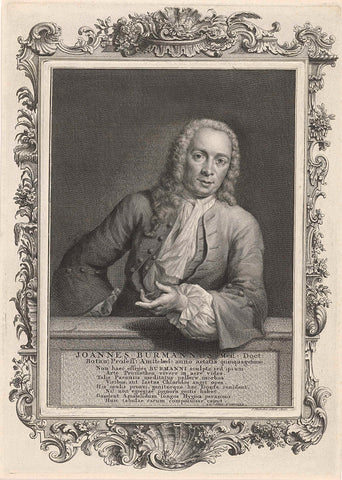 Portrait of Johannes Burman, Jacob Houbraken, c. 1756 Canvas Print