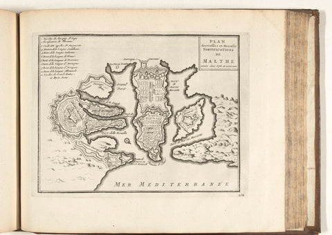 Map of Valletta, 1726, anonymous, 1726 Canvas Print