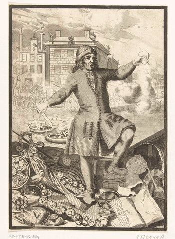 Plunderaar uit het Aansprekersoproer te Amsterdam, 1696, Pieter van den Berge (attributed to), 1696 - 1737 Canvas Print