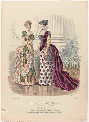 Revue de la Mode, Gazette de la Famille, 24 January 1884, 13th year, No. 630: Jupons & Corsets (...), A. Chaillot, 1884 Canvas Print