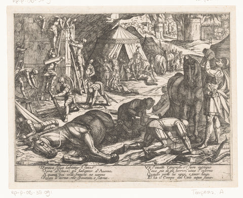 Illustratie bij Canto XIII van Tasso's 'Gerusalemme Liberata', Antonio Tempesta, 1565 - 1630 Canvas Print