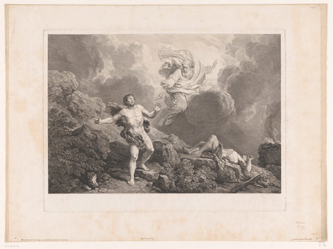 Kaïn en Abel, Jean Daullé (attributed to), 1761 Canvas Print