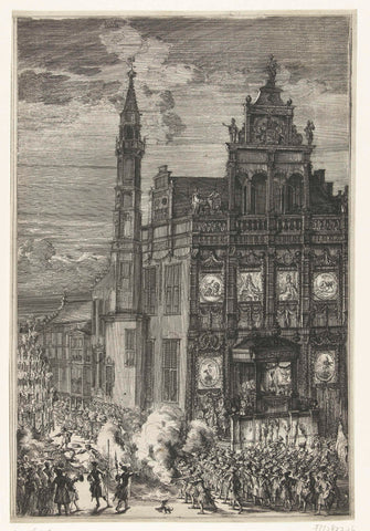 Joy marks for the town hall, 1691, Romeyn de Hooghe, in or before 1691 Canvas Print