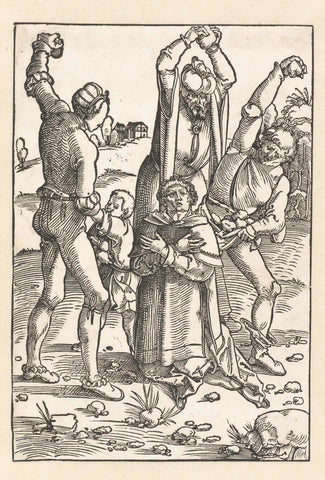 Steniging van heilige Stefanus, Hans Baldung Grien, 1505 - 1507 Canvas Print