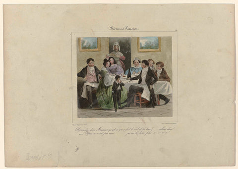 Béotisme Parisien, No. 16, ca. 1835-1837 : Répondes donc Monsieur (...), anonymous, c. 1835 - c. 1837 Canvas Print