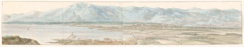 Panorama of Palermo with harbour as seen from Monte Pellegrino, Louis Ducros, 1778 Canvas Print