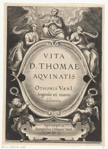 Titelprent voor: Otto van Veen, Vita D. Thomae Aqvinatis, Antwerpen, 1610, Cornelis Boel, 1610 Canvas Print