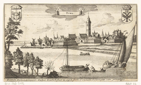 View of Tiel, Gaspar Bouttats, 1679 Canvas Print