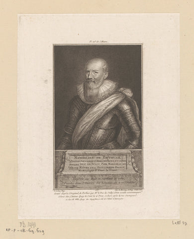 Portrait of Maximilien de Bethune, Baron of Rosny, Duke of Sully, Antoine de Marcenay de Ghuy, 1763 Canvas Print