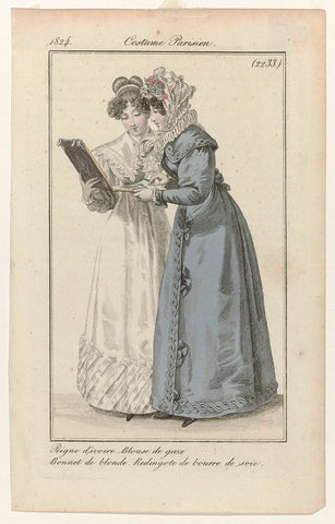 Journal des Dames et des Modes, Costume Parisien, 5 May 1824, (2233): Comb d'ivoir (...), August Delvaux (possibly), 1824 Canvas Print