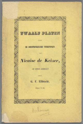 Twaalf platen naar de oorspronkelijke teekeningen van Nicaise de Keizer, in steen gebragt door G.F. Eilbracht, Gerhardus Fredericus Eilbracht, c. 1844 - c. 1854 Canvas Print