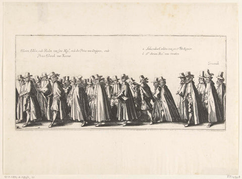 The funeral procession (plate 10), 1623, Simon Frisius, 1624 Canvas Print