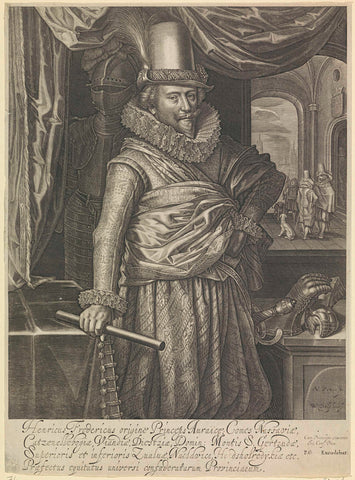 Portrait of Frederik Hendrik, Prince of Orange, Willem Jacobsz. Delff, c. 1619 Canvas Print