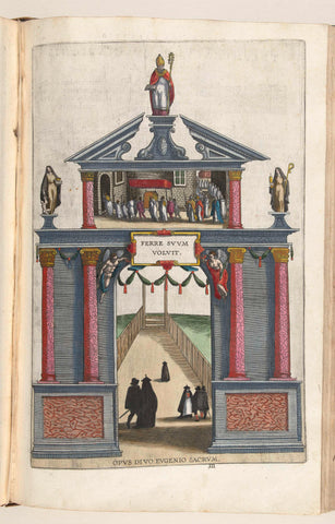 Small triumphal gate in honor of St. Eugenius, 1599, anonymous, 1599 Canvas Print