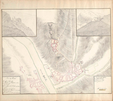 Map of Trarbach, c. 1701-1715, Samuel Du Ry de Champdoré, 1701 - 1715 Canvas Print