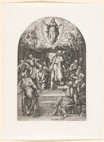 Assumption of Mary, Jacques Callot, 1608- 1611 Canvas Print