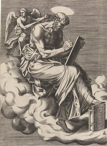 Matthew the Evangelist, Pieter van der Heyden, 1554 Canvas Print