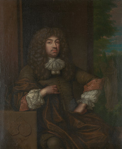 Portrait of Jan Boudaen Courten (1635-1716), lord of St. Laurens, Schellach and Popkensburg, Judge and alderman of Middelburg, Caspar Netscher (copy after), 1690 - 1753 Canvas Print