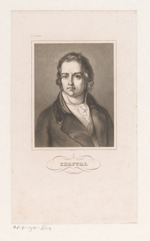 Portrait of Jean-Antoine-Claude Chaptal, G. Metzeroth, 1840 - 1855 Canvas Print