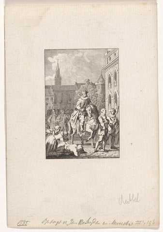 Parade of Jan van Leyden in Münster, 1535, Reinier Vinkeles (I), 1783 - 1795 Canvas Print