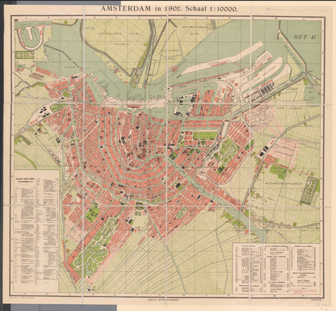 Map of Amsterdam, 1902, anonymous, 1902 Canvas Print