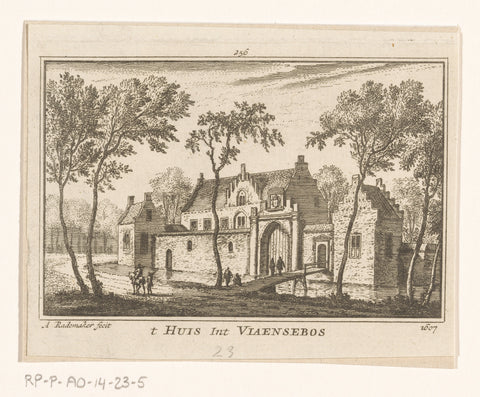 View of House Ameliastein, 1607, Abraham Rademaker, 1725 - 1803 Canvas Print