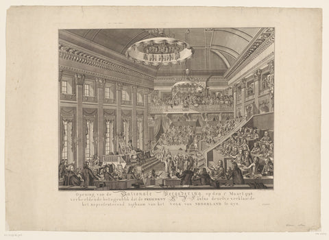 Opening of the National Assembly, 1796, Govert Kitsen, 1797 Canvas Print