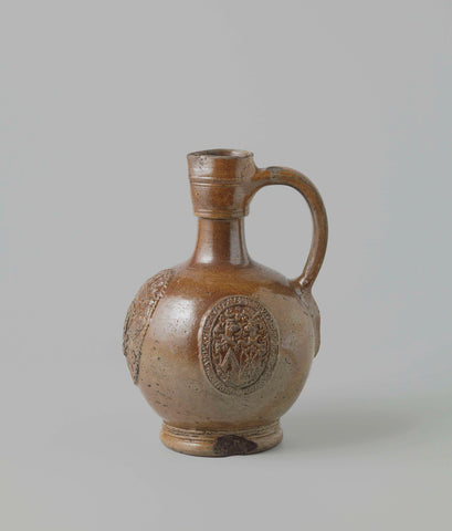 Jug with the coat of arms of Amsterdam, anonymous, c. 1550 - c. 1599 Canvas Print