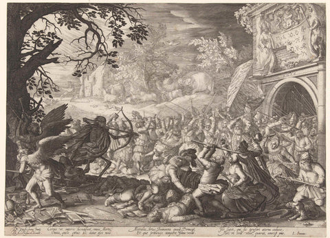 The Triumph of Death, Boëtius Adamsz. Bolswert, 1610 Canvas Print