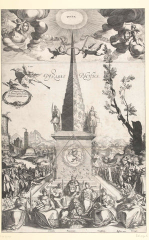 Pyramid of Peace, 1609, Simon Frisius, 1609 Canvas Print