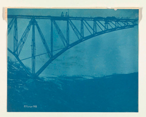 Construction of viaur viaduct in France by Societé de Construction des Battignolles, 18 February 1902, anonymous, 1902 Canvas Print