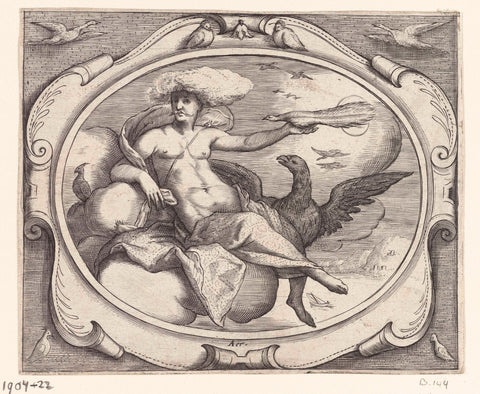 Lucht (Aer), Jacob Matham (workshop of), 1606 - 1610 Canvas Print