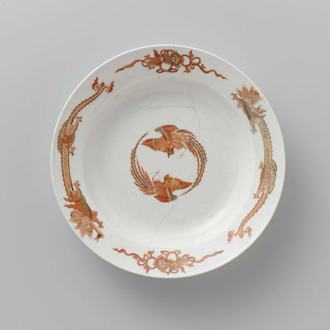 Soup plate from the Red Dragon Crockery, Meissener Porzellan Manufaktur, c. 1730 Canvas Print