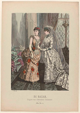 De Bazar, 1884, No. 13, Pl. 578, anonymous, 1884 Canvas Print