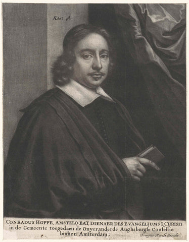 Portrait of Conradus Hoppe, Wallerant Vaillant, 1658 - 1677 Canvas Print