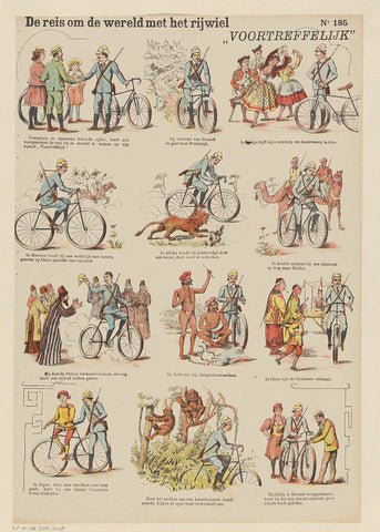 The journey around the world with the bicycle, Gordinne, 1894 - 1959 Canvas Print