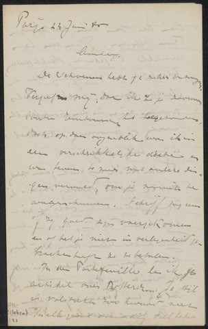 Letter to Philip Zilcken, Adriaan Pit, 1885 Canvas Print