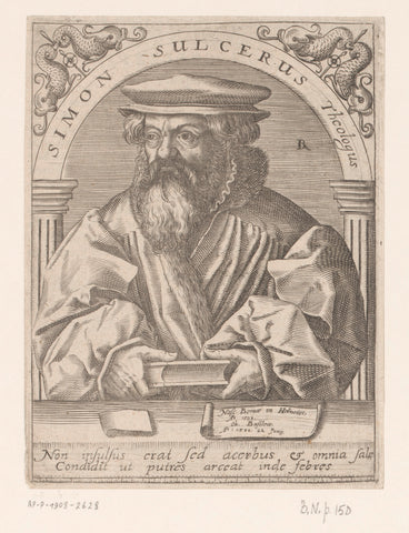 Portrait of Simon Sulzer, Robert Boissard, 1597 - 1599 Canvas Print