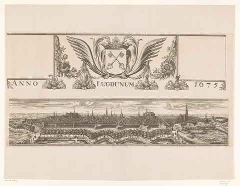 De Kleine Hagen (leaf with part top and bottom of edge), Christiaan Hagen, 1675 Canvas Print