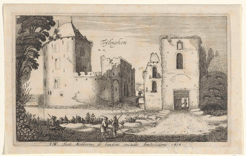 View of the ruins of Teylingen Castle, Jan van de Velde (II), 1616 Canvas Print