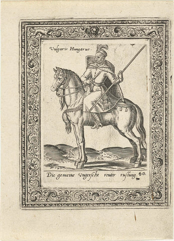 Hungarian rider, Abraham de Bruyn (possibly), 1577 Canvas Print