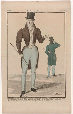 Journal des Dames et des Modes, Costumes Parisiens, 15 March 1828, (2583): Chapeau de castor (...), anonymous, 1828 Canvas Print